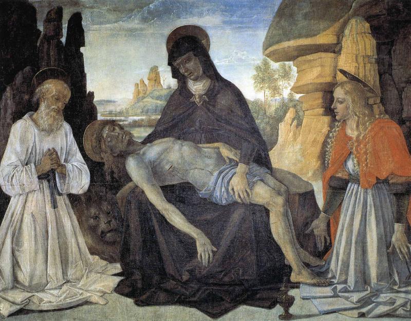 Pietro Perugino Pieta con San Girolamo e Santa Maria Maddalena